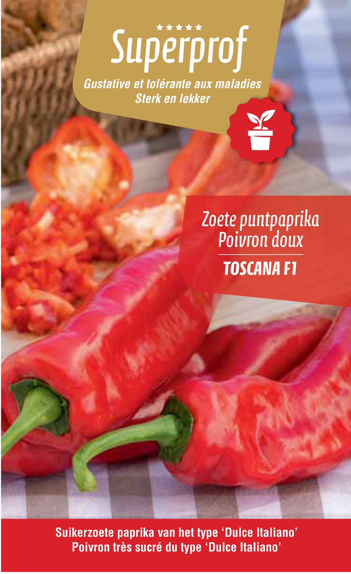 Poivron doux Toscana (tray 8 pot)