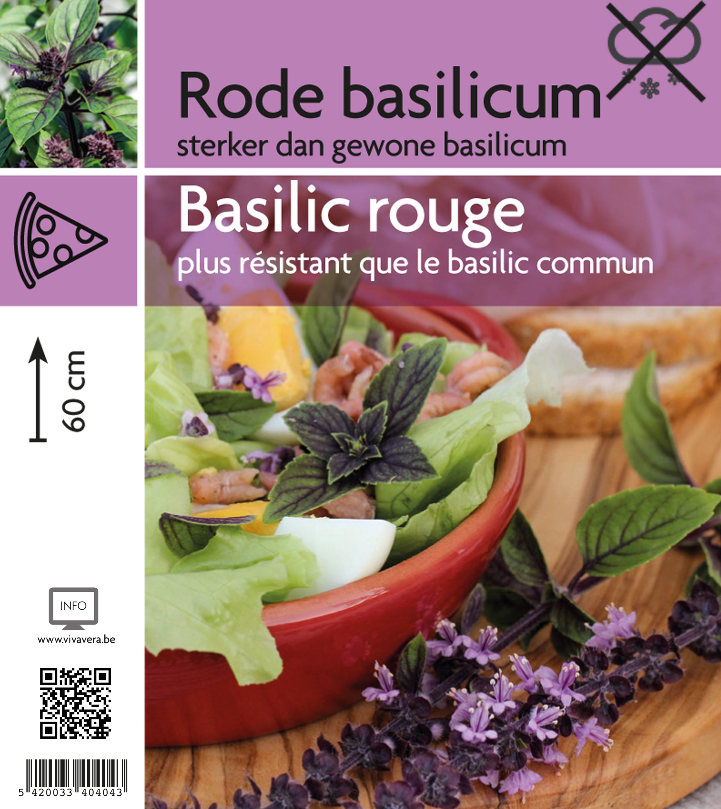 Basilicum rood (tray 15 pot)