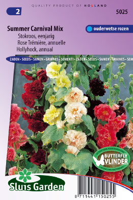 Alcea rosea eenjarig Summer Carnival mix