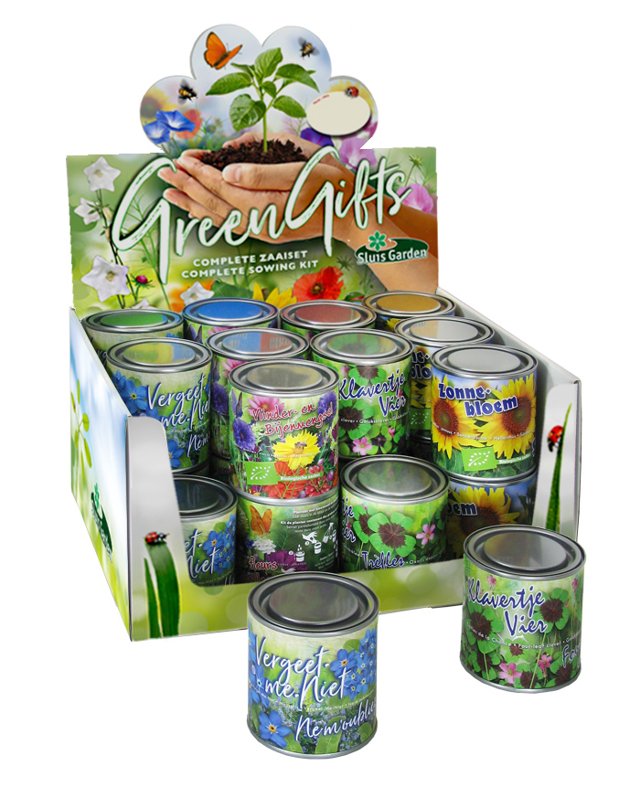 Showdoos boeketje in blik (4*6 blijkjes)