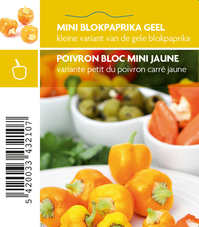 Paprika mini blok geel (tray 12 pot)