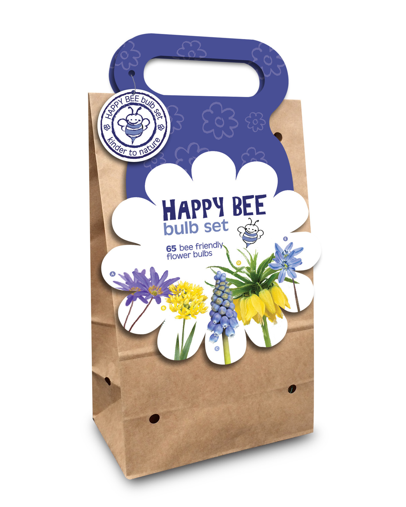 OMDOOS 16 VERPAKKINGEN HAPPY BEE BLAUW