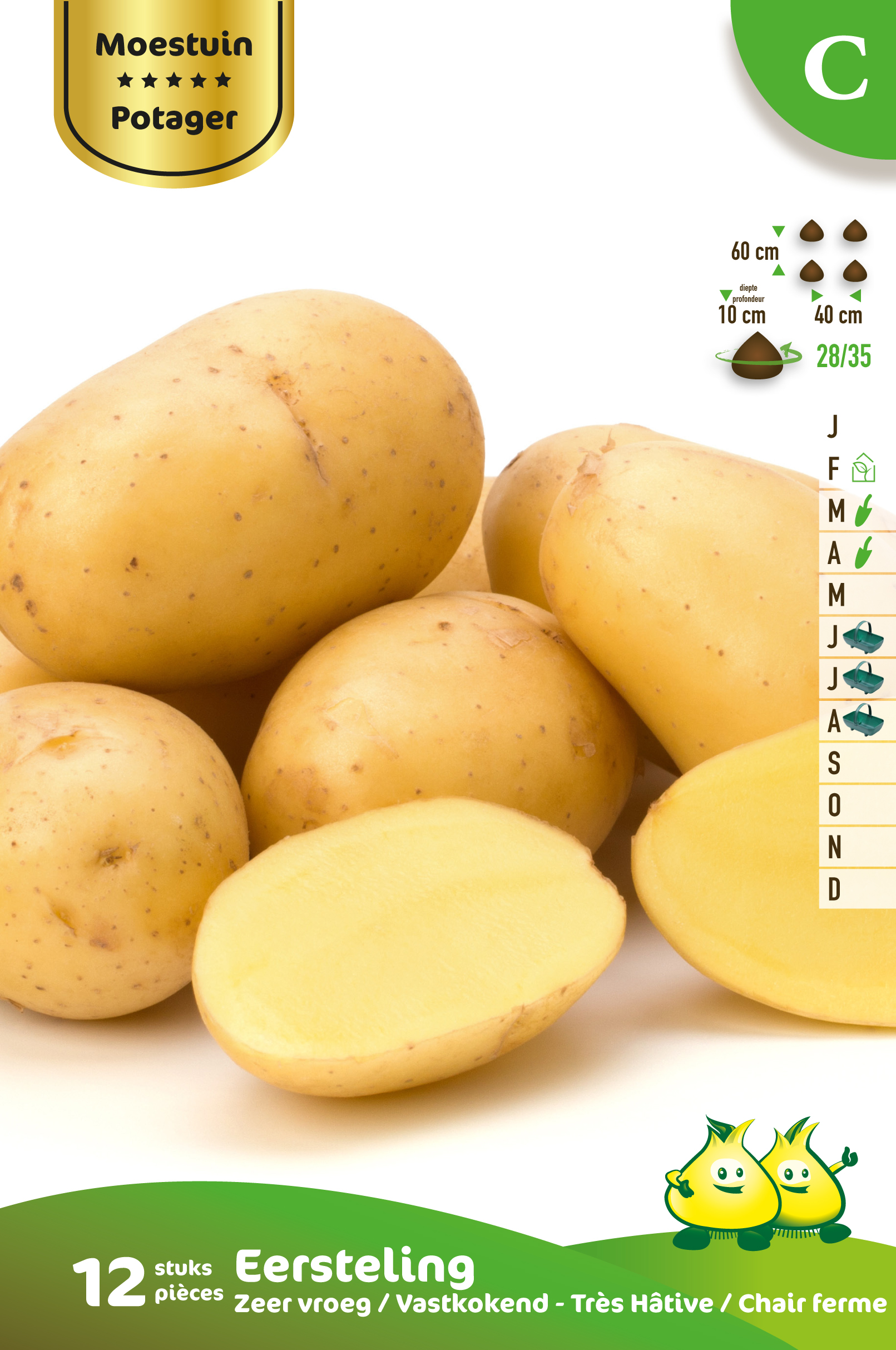 12 aardappelen Eersteling Blanc