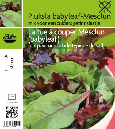 Pluksla gemengd babyleaf-Mesclun (tray 15 pot)